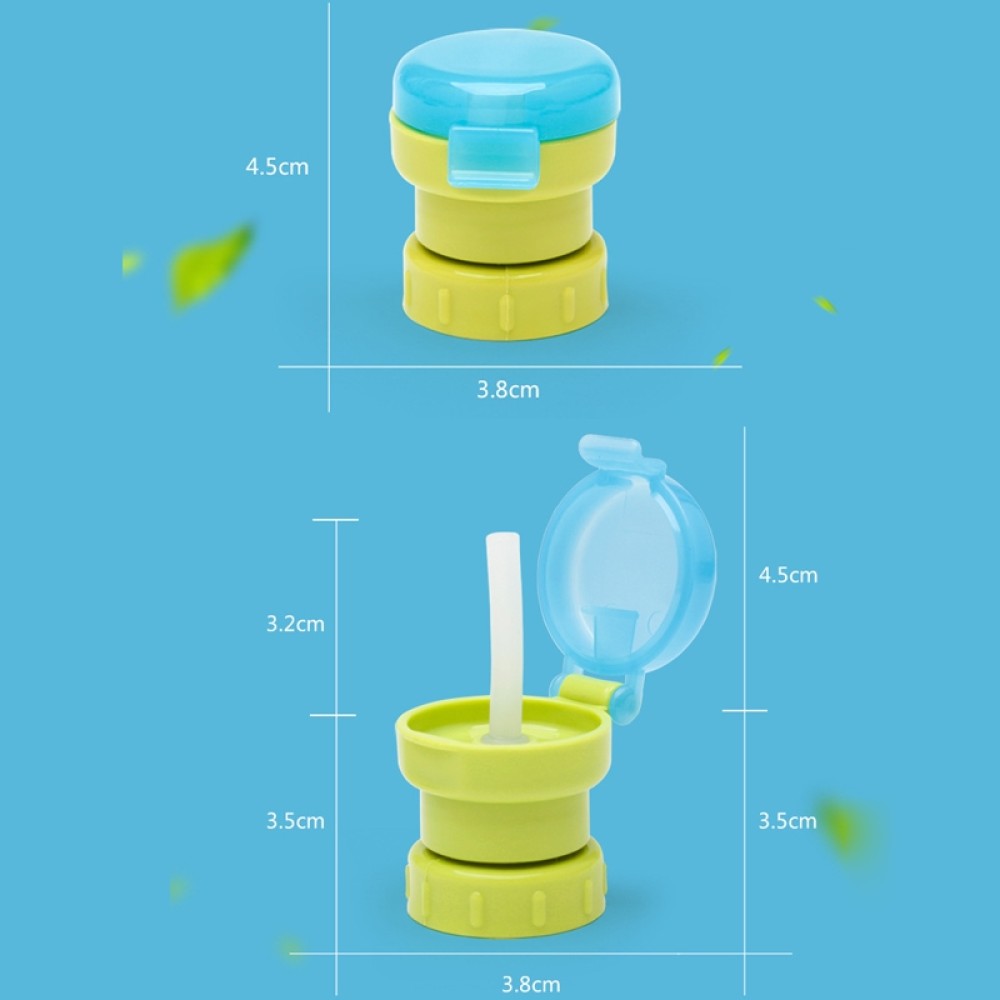 מכסה עם קשית להחלפה לבקבוקי תינוקות, עמיד נגד נזילות - בצבע אדום