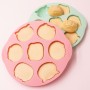 תבנית אפיה מסיליקון להכנת עוגיות בצורת חיות לילדים - צבע ורוד