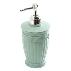 דיספנסר לחיץ מעוגל למילוי סבון לחדר האמבטיה או למטבח - צבע כחול