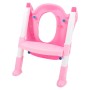 מושב אימון לאסלה לילדים בטיחותי ולא מחליק - בצבע ורוד