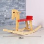 כיסא מתנדנד מעץ לילדים בצורת סוס - גודל 67x25x54 ס