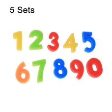 סט 5 יחידות של ספוג בצורת מספרים 0-9 להכנת יצירות לילדים במגוון צבעים