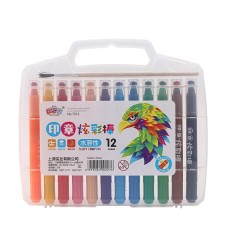 סט 12 צבעי פסטל שמן במארז להכנת ציורים ויצירות לילדים - מגוון צבעים