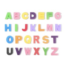 אותיות מעוצבות מספוג באנגלית A-Z להכנת יצירות לילדים -  26 אותיות צבע אקראי