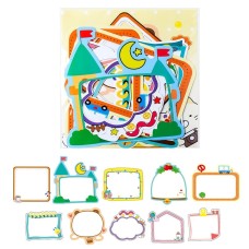 3 חבילות מדבקות במגוון עיצובים להכנת יצירות, מסגרות וקישוטים לילדים - שלל צבעים