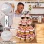 מעמד מעוצב להגשת עוגות קאפקייקס 4 קומות - צורה מעגלית