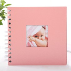אלבום תמונות מעוצב לתינוקות עם 20 עמודים - 6 אינץ צבע ורוד