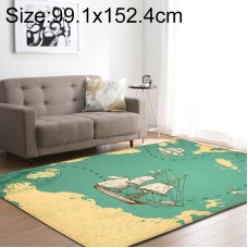 שטיח מעוצב וקטיפתי לחדרי ילדים בסגנון סירת מפרש גודל: 99.1x152.4 ס