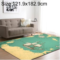 שטיח מעוצב וקטיפתי לחדרי ילדים בסגנון סירת מפרש גודל: 121.9x182.9 ס