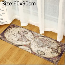 שטיח מעוצב לחדר ילדים בסגנון מפה וינטג': 60x90 ס