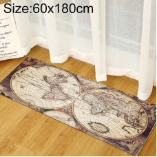 שטיח מעוצב לחדר ילדים בסגנון מפה וינטג' גודל: 60x180 ס