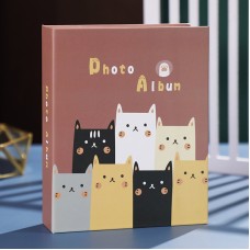 אלבום תמונות משפחתי מעוצב עם למינציה 100 דפים כריכה חתול