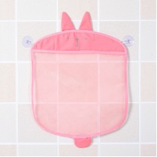 רשת אחסון לתלייה במקלחת להנחת צעצועים לתינוקות - צבע ורוד