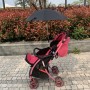 מטרייה ניידת לעגלת תינוק וטיולון להגנה מפני תנאי מזג האוויר וקרינה UV - צבע ורוד
