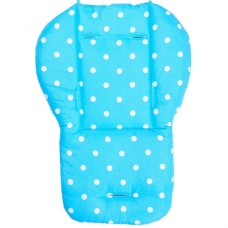 כרית מרופדת ונוחה לעגלת תינוק עמידות נגד מים - צבע כחול