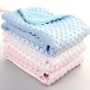 שמיכה מפנקת ורכה לתינוקות דו שכבתית לעונות מעבר - צבע ורוד