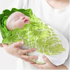 שמיכת תינוק וכובע לכיסוי מלא בד רך ונעים 90x90 ס