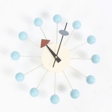 קישוט דקורטיבי לתלייה בצורת שעון קיר לחדר ילדים ומגוון שימושים - צבע תכלת
