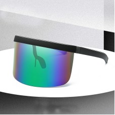 משקפי שמש עם מסגרת גדולה מעניקים הגנה מלאה UV לילדים - שחור ירוק