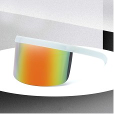 משקפי שמש עם מסגרת גדולה מעניקים הגנה מלאה UV לילדים - צבעי הקשת ולבן