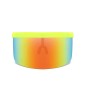 משקפי שמש עם מסגרת גדולה מעניקים הגנה מלאה UV לילדים - צבעי הקשת וצהוב