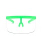 משקפי שמש עם מסגרת גדולה מעניקים הגנה מלאה UV לילדים - ירוק שקוף