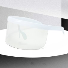 משקפי שמש עם מסגרת גדולה מעניקים הגנה מלאה UV לילדים - לבן שקוף