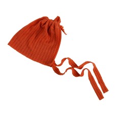 כובע אלסטי מפנק לתינוק עם שרוך לקשירה - צבע אדום