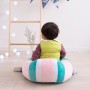 כיסא מפנק לתינוקות עשוי מקטיפה לישיבה נוחה - סגנון חום
