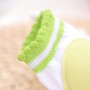 זוג מגני ברכיים מכותנה לתינוקות זוחלים מונע החלקה - צבע ירוק