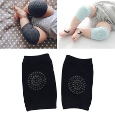 זוג מגני ברכיים למניעת החלקה לתינוקות והגנה על הברכיים - צבע שחור