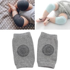 זוג מגני ברכיים למניעת החלקה לתינוקות והגנה על הברכיים - צבע אפור בהיר