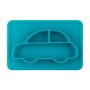 צלחת סיליקון מעוצבת לילדים בסגנון מכונית - צבע כחול