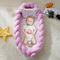 מגן למיטה לתינוקות רכים עד גיל שנה מבד כותנה נעים - צבע סגול