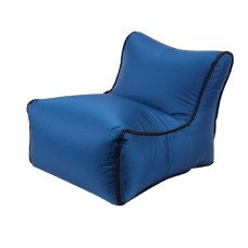 כורסא מתנפחת ומפנקת לחדר הילדים עשויה מניילון עם משענת - צבע כחול כהה