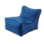 כורסא מתנפחת ומפנקת לחדר הילדים עשויה מניילון עם משענת - צבע כחול כהה