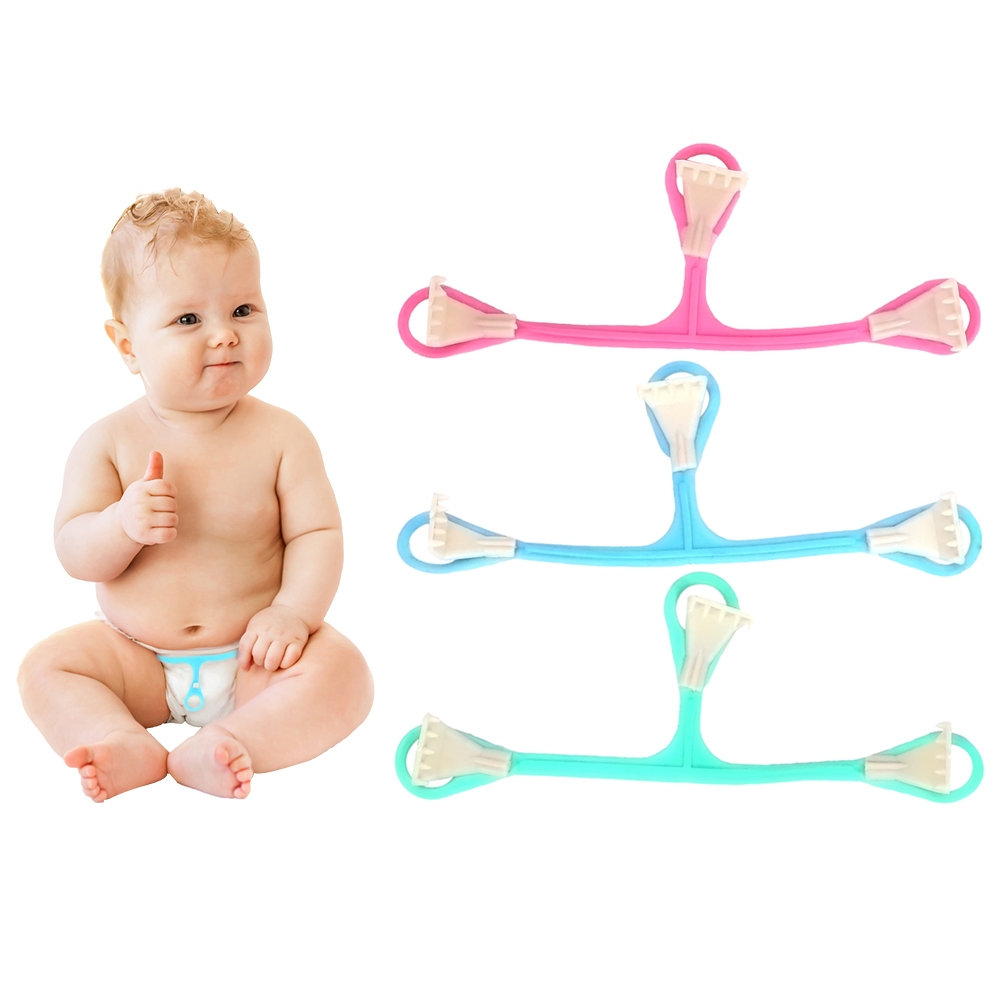 3 יחידות תופסן פלסטיק לחיתול לתינוק רך - צבע אקראי