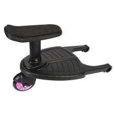 מושב נייד עם גלגלים להתקנה על עגלת התינוק - צבע ורוד