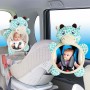 מושב בטיחות לתינוקות עם משענת ראש מעוצב בסגנון פינגווין