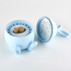 קופסא מעוצבת לשמירה על שיני התינוק שנשרו סגנון ארנב - צבע כחול