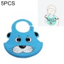 סינר סיליקון לתינוקות גמיש ואטום נגד מים - סגנון כלב כחול