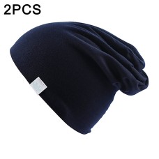 2 יחידות כובע כותנה מפנק לתינוק מתאים לימי החורף - כחול