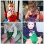 חגורת בטיחות מאובטחת לתינוק עם רצועות למגוון שימושים - צבע בז'