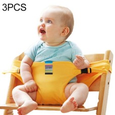חגורת בטיחות מאובטחת לתינוק עם רצועות למגוון שימושים - צבע צהוב