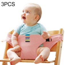 חגורת בטיחות מאובטחת לתינוק עם רצועות למגוון שימושים - צבע ורוד
