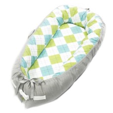 מיטת תינוק נשלפת רכה ובטוחה עשויה מכותנה רב שימושית - בסגנון מעוין