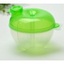 קופסת אחסון פורמולה לתינוק עמיד נגד דליפות 3 תאים נפרדים - צבע ירוק
