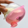קופסת אחסון פורמולה לתינוק עמיד נגד דליפות 3 תאים נפרדים - צבע ורוד