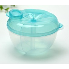 קופסת אחסון פורמולה לתינוק עמיד נגד דליפות 3 תאים נפרדים - צבע כחול
