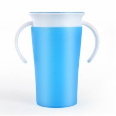 כוס שתייה מסתובבת 360 לתינוקות עם ידיות כפולות לאחיזה נוחה - צבע כחול